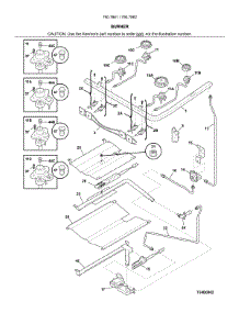 Burner parts for Kenmore Range 790.78622405 (79078622405, 790 78622405) from AppliancePartsPros.com