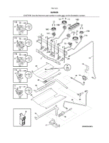 Burner parts for Kenmore Range 790.74232314 (79074232314, 790 74232314) from AppliancePartsPros.com