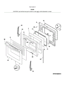 Door parts for Kenmore Gas Range 790.74233317 (79074233317, 790 74233317) from AppliancePartsPros.com