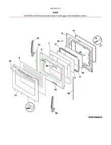 Door parts for Kenmore Range 790.74237711 (79074237711, 790 74237711) from AppliancePartsPros.com
