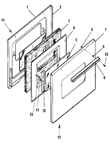 Oven Door parts for Kenmore Range 790.7432190 (7907432190, 790 7432190) from AppliancePartsPros.com