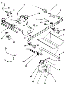 Oven Burner And Top Burners Section parts for Kenmore Range 790.7432890 (7907432890, 790 7432890) from AppliancePartsPros.com