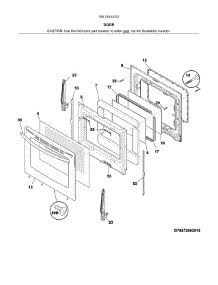 Door parts for Kenmore Range 790.74333312 (79074333312, 790 74333312) from AppliancePartsPros.com