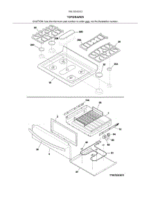 Top / Drawer parts for Kenmore Range 790.74333312 (79074333312, 790 74333312) from AppliancePartsPros.com