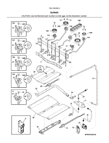 Burner parts for Kenmore Range 790.74339315 (79074339315, 790 74339315) from AppliancePartsPros.com