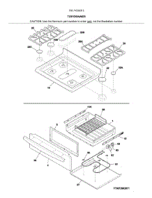 Top / Drawer parts for Kenmore Range 790.74339315 (79074339315, 790 74339315) from AppliancePartsPros.com