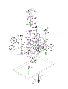 Burner parts for Kenmore Range 790.74403990 (79074403990, 790 74403990) from AppliancePartsPros.com