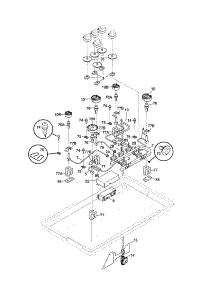 Burner parts for Kenmore Range 790.74403992 (79074403992, 790 74403992) from AppliancePartsPros.com