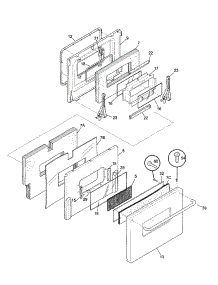 Door parts for Kenmore Range 790.74403993 (79074403993, 790 74403993) from AppliancePartsPros.com