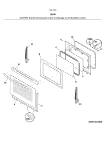 Door parts for Kenmore Range 790.74412810 (79074412810, 790 74412810) from AppliancePartsPros.com