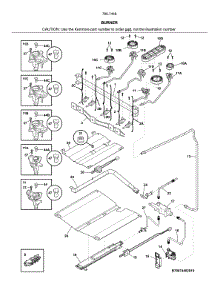 Burner parts for Kenmore Range 790.74469810 (79074469810, 790 74469810) from AppliancePartsPros.com