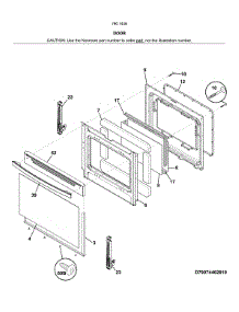 Door parts for Kenmore Range 790.74469810 (79074469810, 790 74469810) from AppliancePartsPros.com