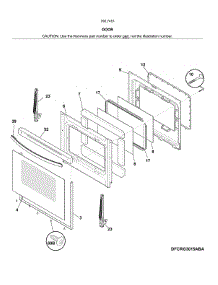 Door parts for Kenmore Gas Range 790.74512910 (79074512910, 790 74512910) from AppliancePartsPros.com