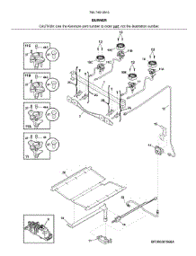 Burner parts for Kenmore Range 790.74513910 (79074513910, 790 74513910) from AppliancePartsPros.com