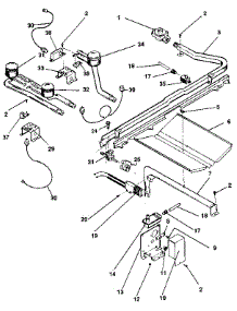 Oven Burner And Top Burners Section parts for Kenmore Range 790.7482890 (7907482890, 790 7482890) from AppliancePartsPros.com