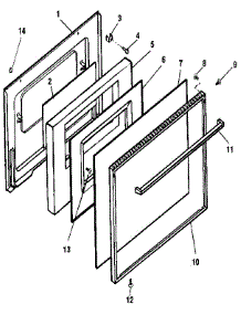 Oven Door parts for Kenmore Range 790.7482890 (7907482890, 790 7482890) from AppliancePartsPros.com