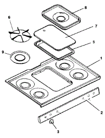 Cooktop Section parts for Kenmore Range 790.7492990 (7907492990, 790 7492990) from AppliancePartsPros.com