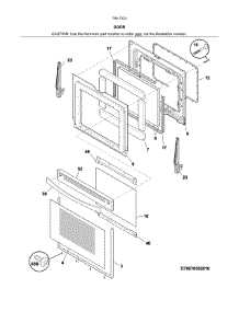 Door parts for Kenmore Range 790.75239312 (79075239312, 790 75239312) from AppliancePartsPros.com