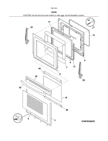 Door parts for Kenmore Range 790.75239313 (79075239313, 790 75239313) from AppliancePartsPros.com