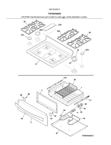 Top / Drawer parts for Kenmore Elite Range 79075343313 from AppliancePartsPros.com