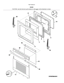 Door parts for Kenmore Elite Range 79075343313 from AppliancePartsPros.com