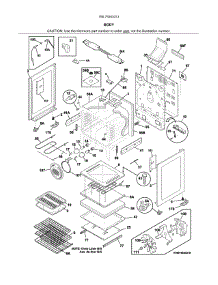 Body parts for Kenmore Range 790.75353313 (79075353313, 790 75353313) from AppliancePartsPros.com