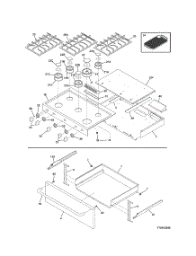 Top / Drawer parts for Kenmore Range 790.75403500 (79075403500, 790 75403500) from AppliancePartsPros.com
