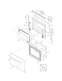 Doors parts for Kenmore Wall Oven 790.48772901 (79048772901, 790 48772901) from AppliancePartsPros.com