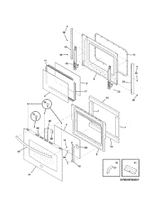 Door parts for Kenmore Wall Oven 790.48783901 (79048783901, 790 48783901) from AppliancePartsPros.com