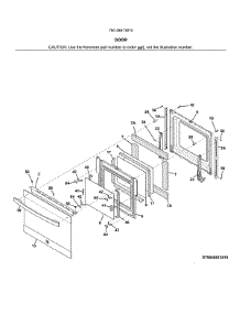 Door parts for Kenmore Elite Electric Wall Oven 79048813810 from AppliancePartsPros.com