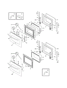 Doors parts for Kenmore Wall Oven 790.48873901 (79048873901, 790 48873901) from AppliancePartsPros.com