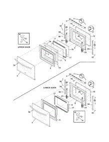 Doors parts for Kenmore Wall Oven 790.48879900 (79048879900, 790 48879900) from AppliancePartsPros.com