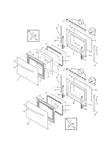 Doors parts for Kenmore Wall Oven 790.48879901 (79048879901, 790 48879901) from AppliancePartsPros.com