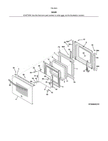 Door parts for Kenmore Wall Oven 790.49409316 (79049409316, 790 49409316) from AppliancePartsPros.com
