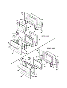 Doors parts for Kenmore Wall Oven 790.47733400 (79047733400, 790 47733400) from AppliancePartsPros.com