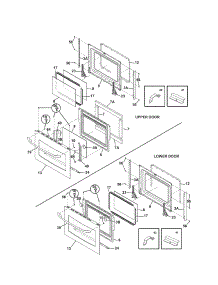 Doors parts for Kenmore Wall Oven 790.47733407 (79047733407, 790 47733407) from AppliancePartsPros.com