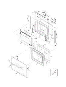 Doors parts for Kenmore Wall Oven 790.47762406 (79047762406, 790 47762406) from AppliancePartsPros.com