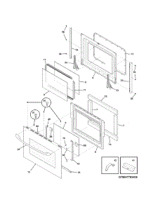 Doors parts for Kenmore Wall Oven 790.47763407 (79047763407, 790 47763407) from AppliancePartsPros.com