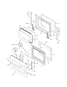 Door parts for Kenmore Wall Oven 790.47783403 (79047783403, 790 47783403) from AppliancePartsPros.com