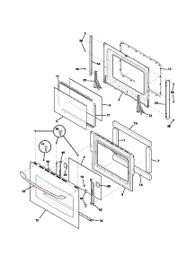 Door parts for Kenmore Wall Oven 790.47833400 (79047833400, 790 47833400) from AppliancePartsPros.com