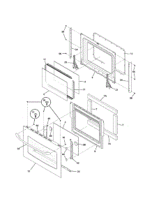 Door parts for Kenmore Wall Oven 790.47833401 (79047833401, 790 47833401) from AppliancePartsPros.com