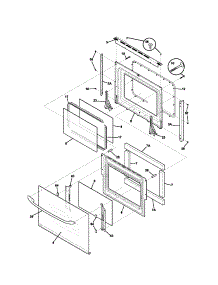 Door parts for Kenmore Wall Oven 790.47834400 (79047834400, 790 47834400) from AppliancePartsPros.com