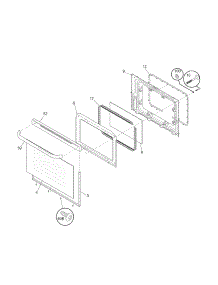 Door parts for Kenmore Range 790.70114703 (79070114703, 790 70114703) from AppliancePartsPros.com
