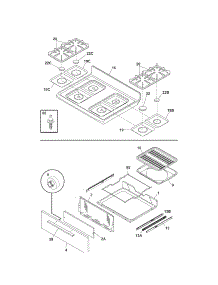 Top / Drawer parts for Kenmore Range 790.70119701 (79070119701, 790 70119701) from AppliancePartsPros.com