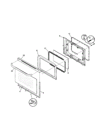 Door parts for Kenmore Range 790.70119706 (79070119706, 790 70119706) from AppliancePartsPros.com