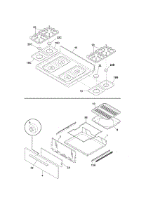 Top / Drawer parts for Kenmore Range 790.70119707 (79070119707, 790 70119707) from AppliancePartsPros.com