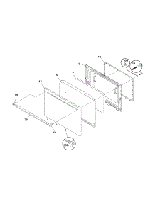Door parts for Kenmore Range 790.70270404 (79070270404, 790 70270404) from AppliancePartsPros.com
