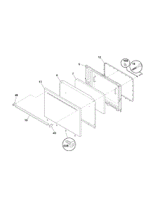 Door parts for Kenmore Range 790.70271405 (79070271405, 790 70271405) from AppliancePartsPros.com