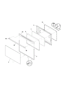 Door parts for Kenmore Range 790.70281405 (79070281405, 790 70281405) from AppliancePartsPros.com