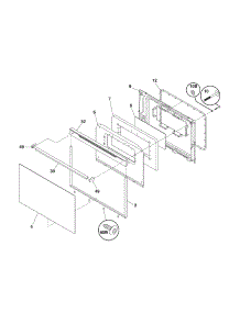 Door parts for Kenmore Range 790.70290404 (79070290404, 790 70290404) from AppliancePartsPros.com